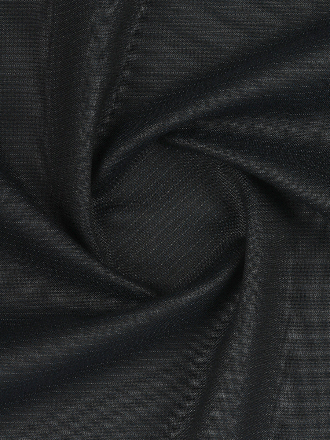 Poly Viscose Dark Blue Striped Suiting Fabric Week Days