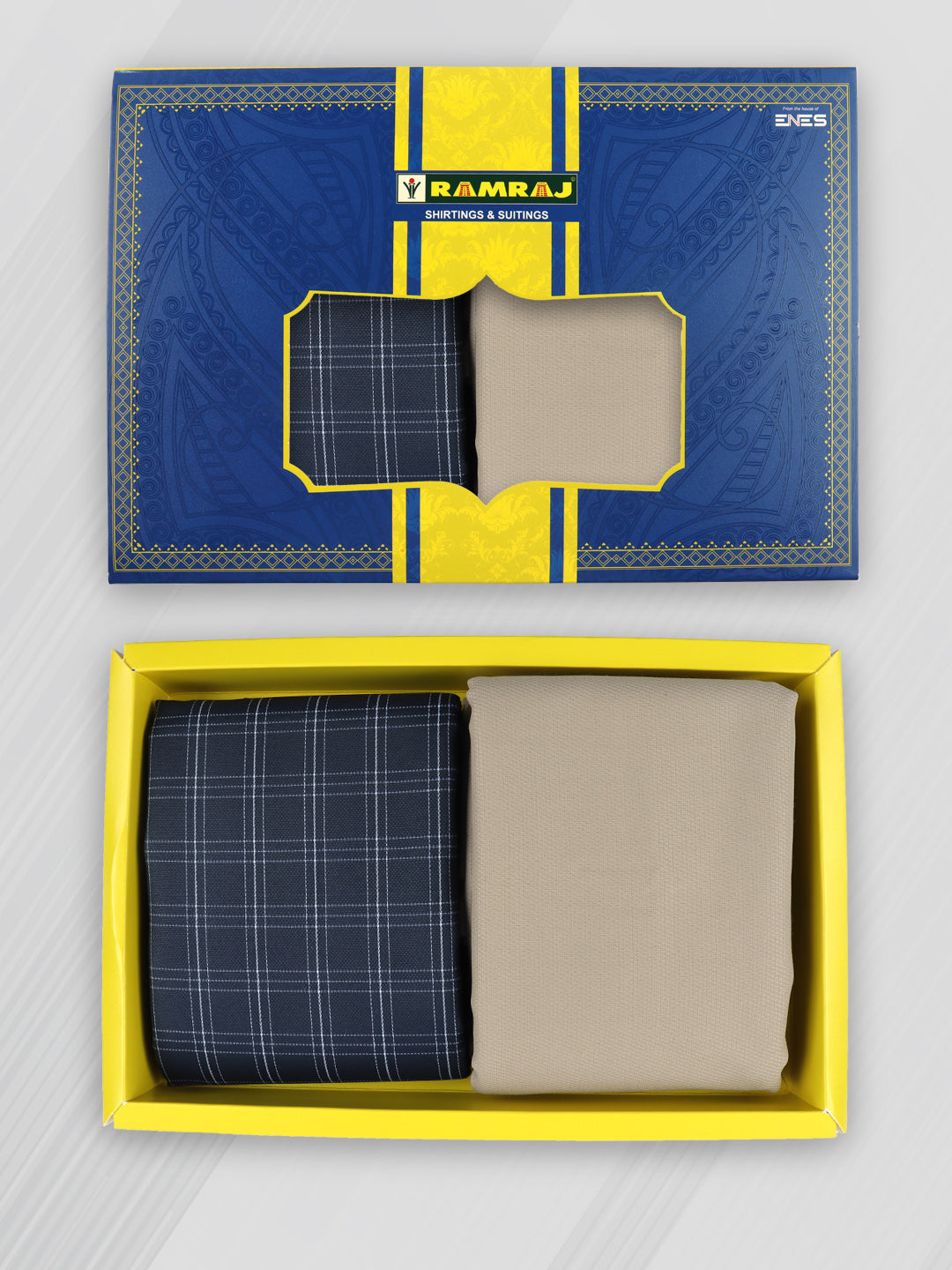 Cotton Blend Checked Shirting & Suiting Gift Box ME253