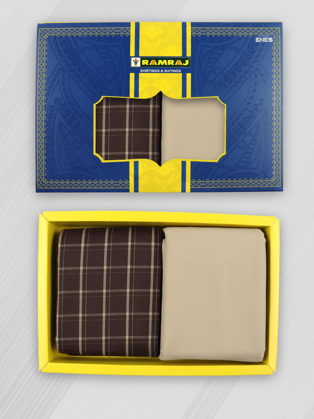 Cotton Blend Checked Shirting & Suiting Gift Box ME255