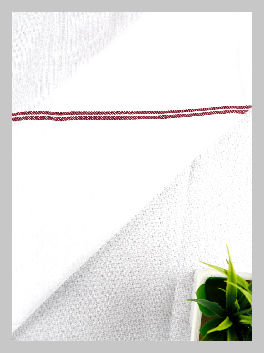 Cotton White Bath Towel Special Matty (2 PCs Pack)-Double side view