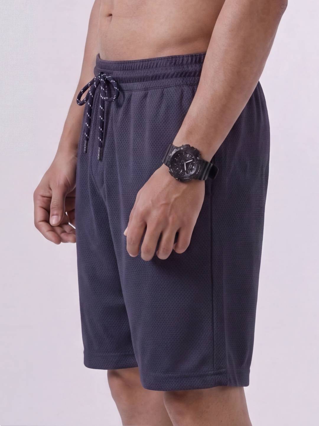 Combed Cotton Rich Navy Popcorn Shorts PS1