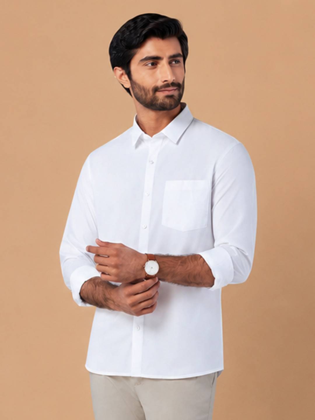 Bamboo Cotton White Shirt - Soft, Breathable & Eco-Friendly