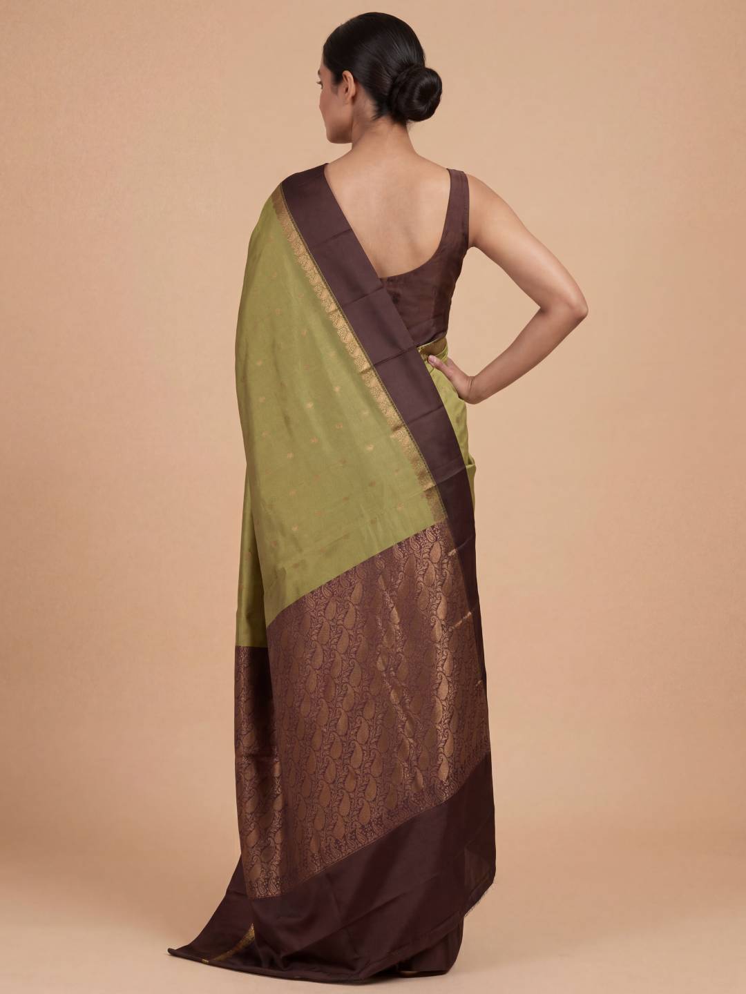 Women Art Silk Mustard Green Saree ASS146