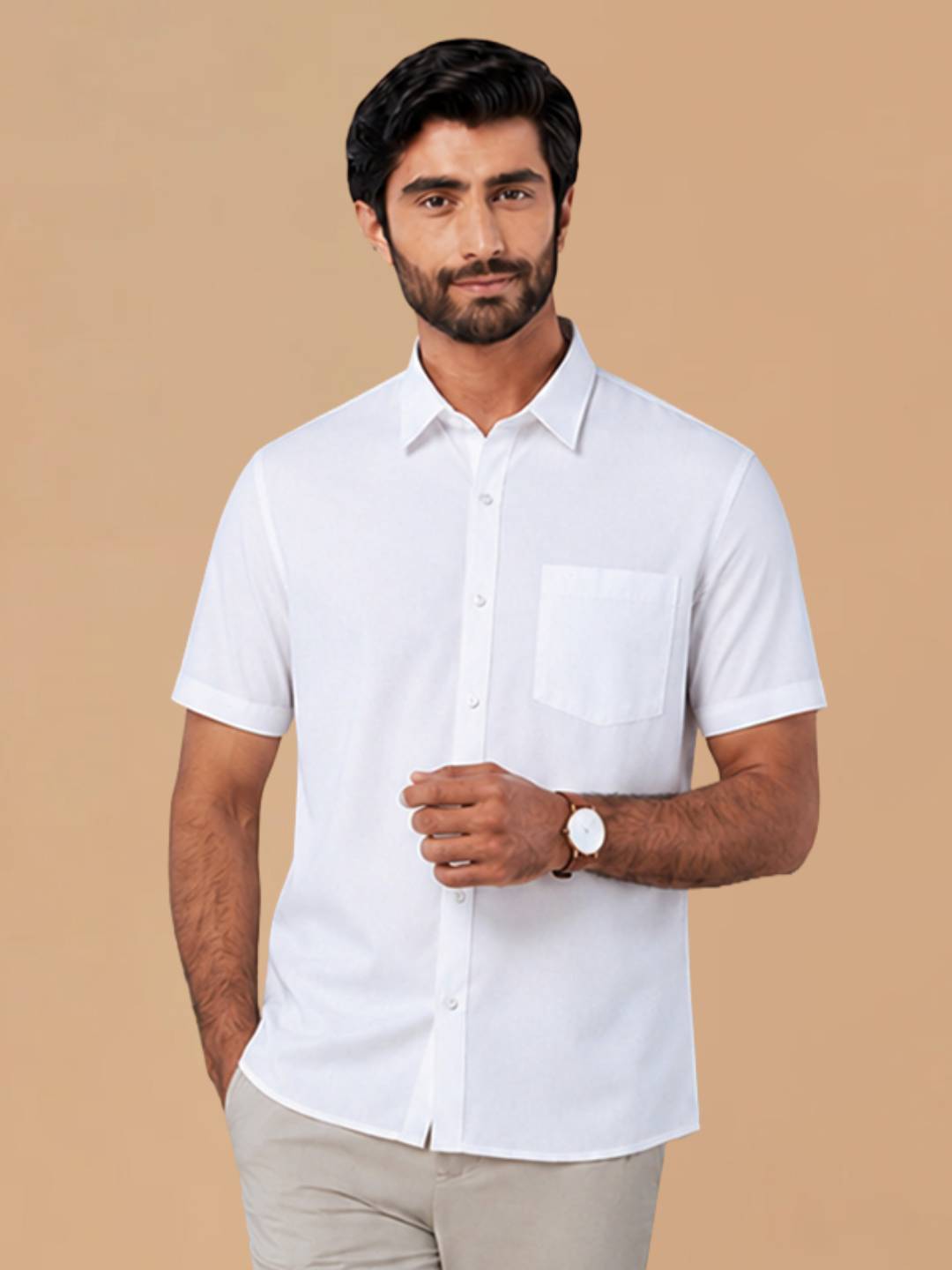 Bamboo Cotton White Shirt - Soft, Breathable & Eco-Friendly