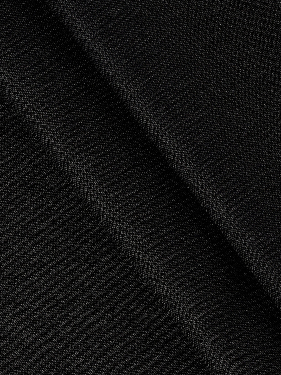 Premium Australian Merino Wool Blended Plain Pants Fabric Black Teen Wool