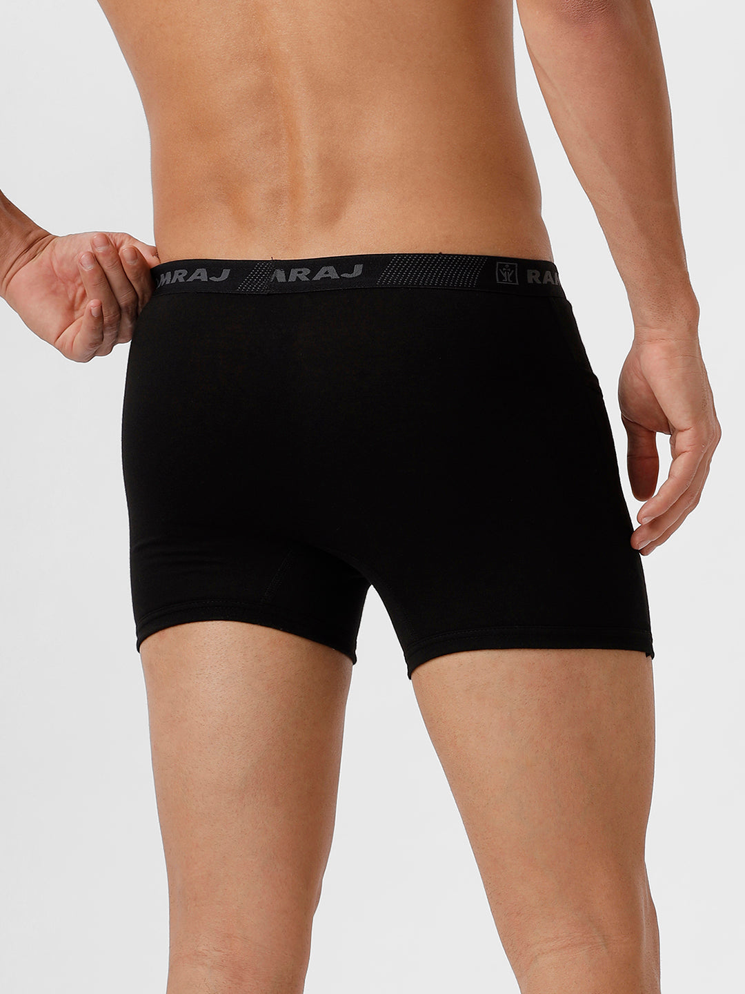 Men 100% Combed Cotton Black Pocket Trunk Target (Pack of 2)