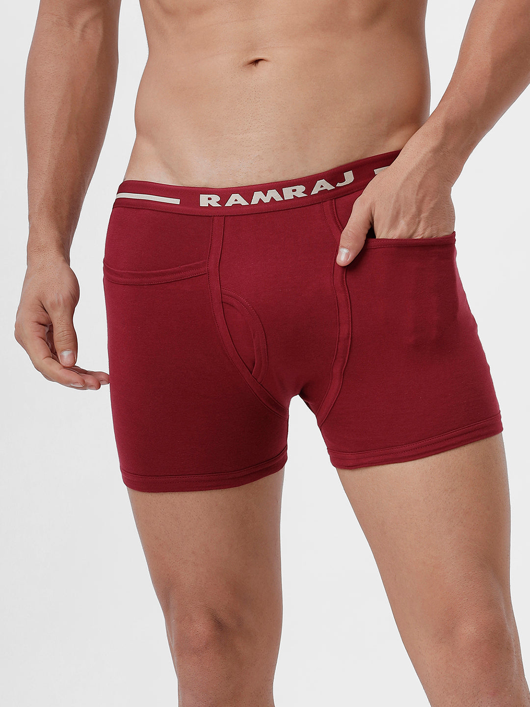 Men 100% Combed Cotton Assorted Colour Pocket Trunk Plus Size Softex (Pack of 2)