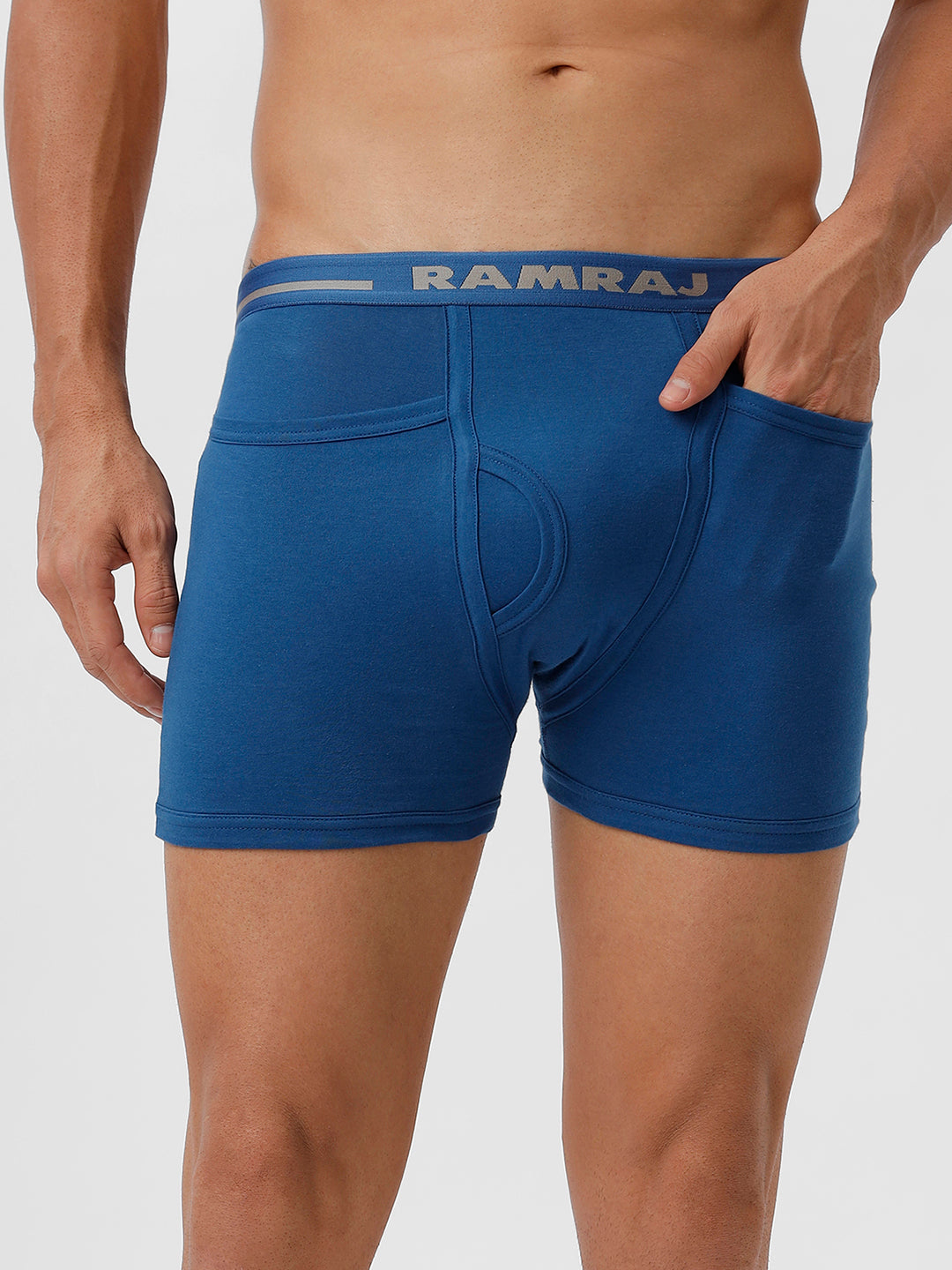 Men 100% Combed Cotton Assorted Colour Pocket Trunk Plus Size Softex (Pack of 2)