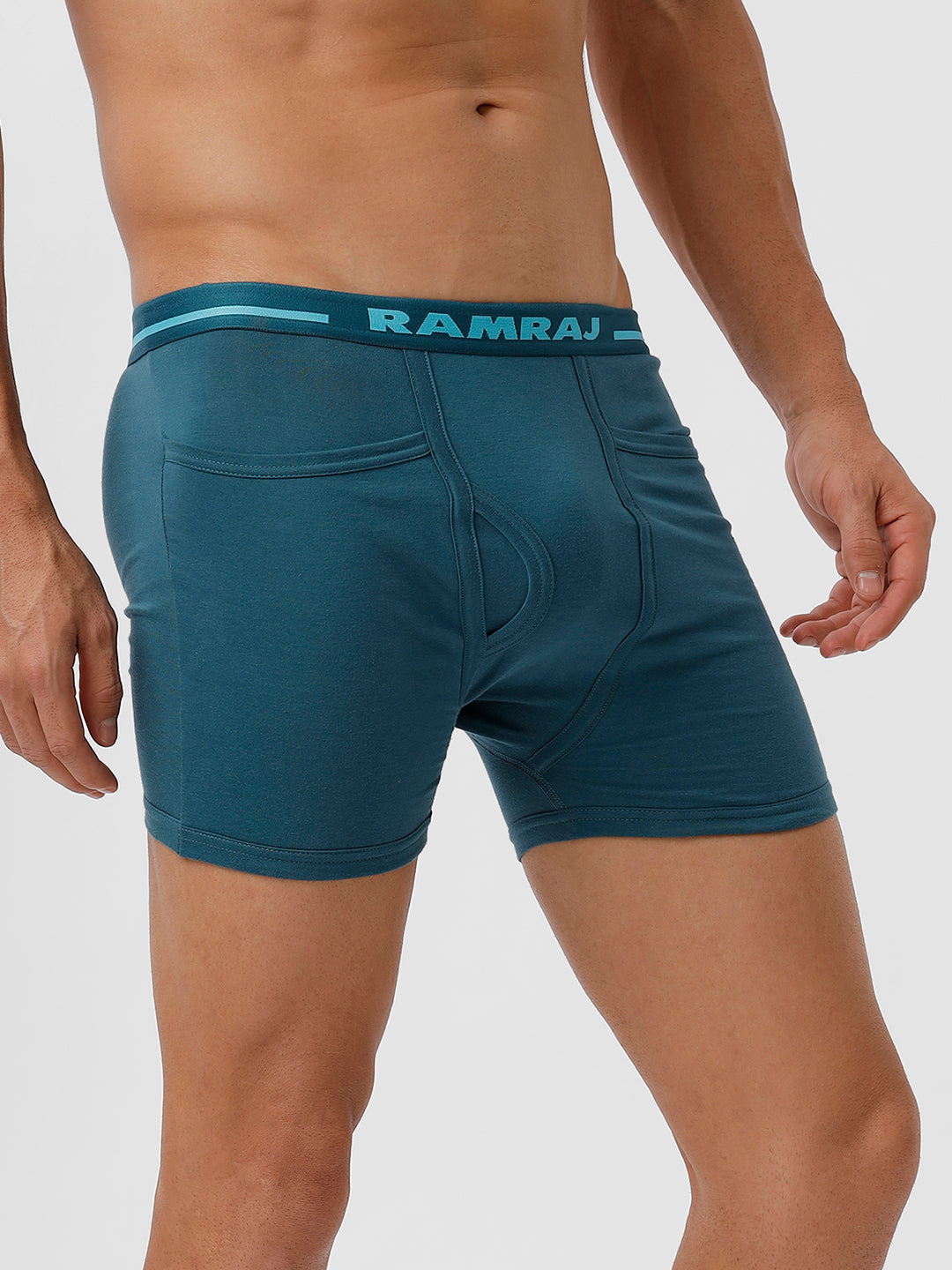 Men 100% Combed Cotton Assorted Colour Pocket Trunk Plus Size Softex (Pack of 2)