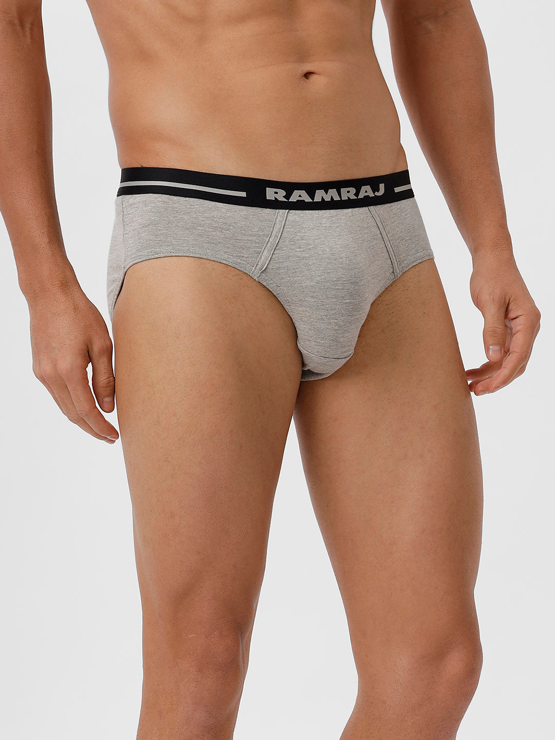 Men Briefs Outer Elastic 2 Pcs Combo GreyMelange and GrapeWine Suriya