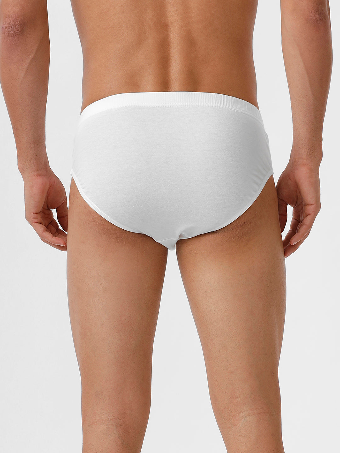 Men 100% Combed Cotton White Inner Elastic Brief Suriya (Pack of 2)