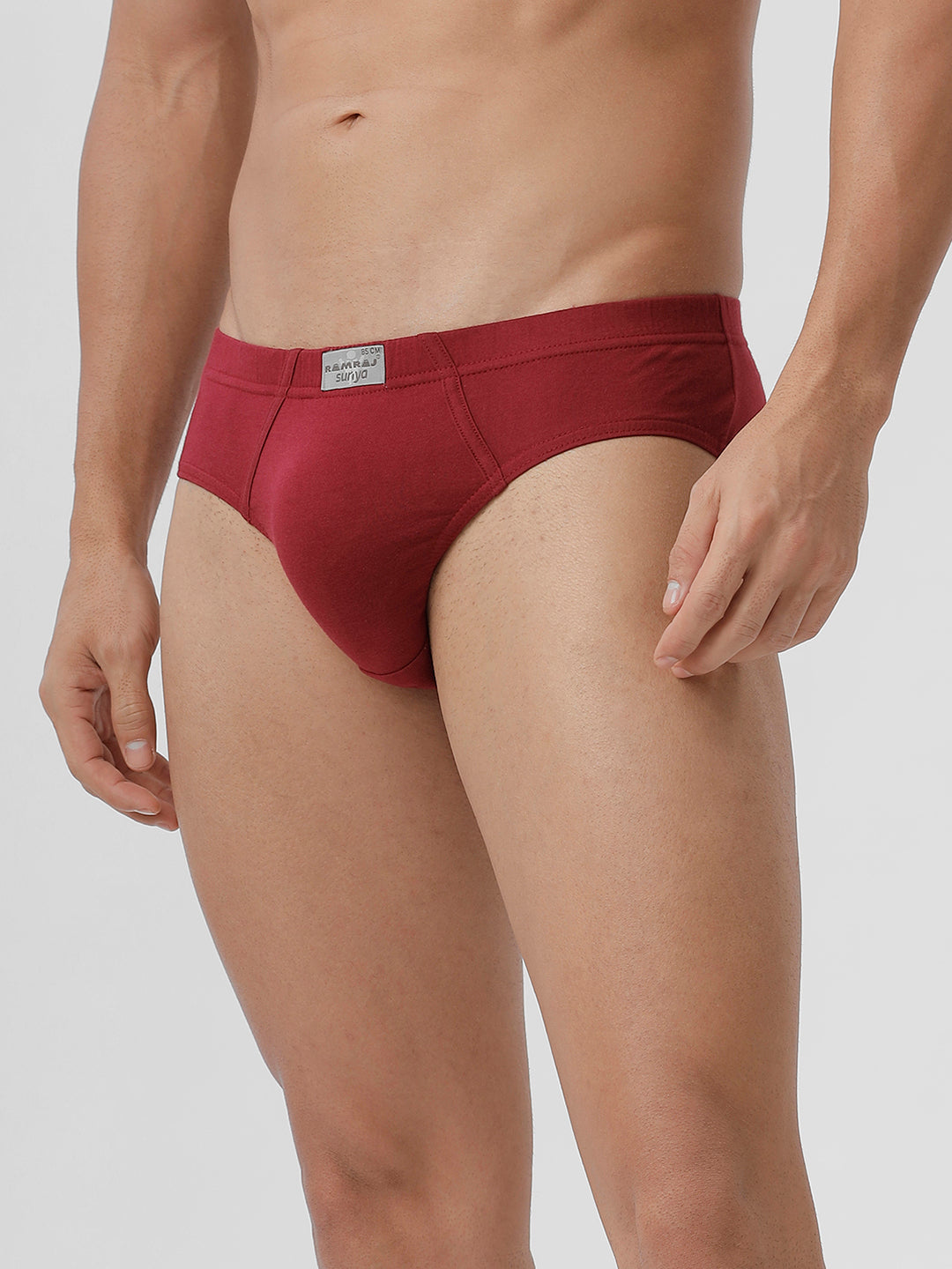 Men Briefs Inner Elastic 2 Pcs Combo Black and Cherry Suriya
