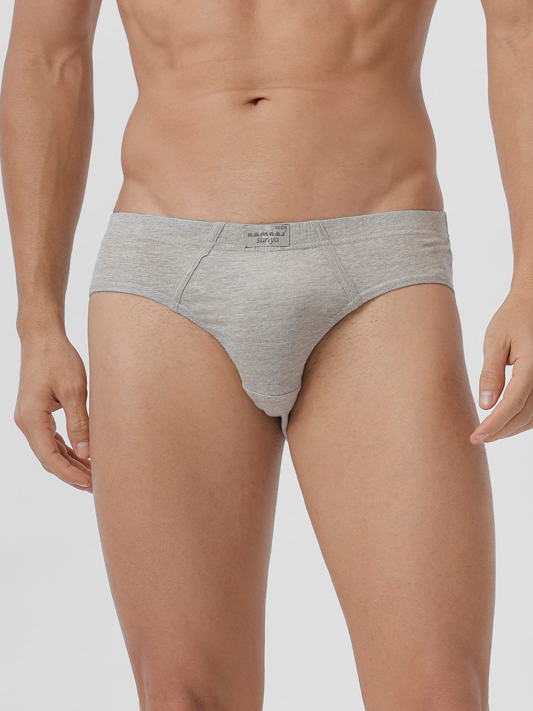 Men Briefs Suriya Inner Elastic GreyMelange Pack of 2