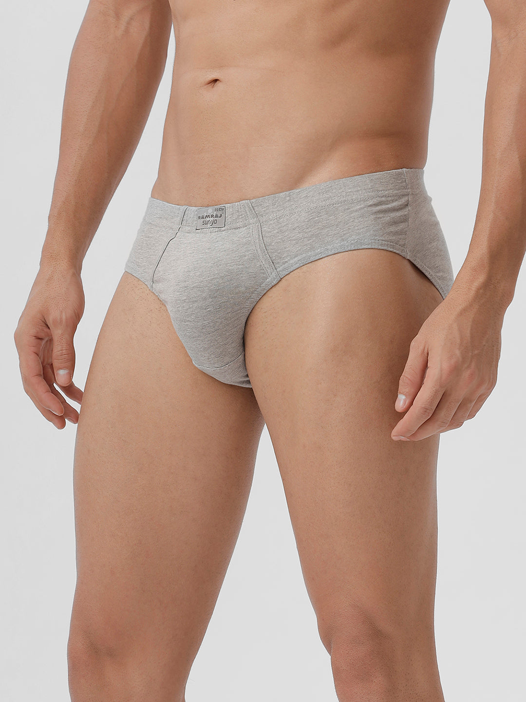 Men Briefs Inner Elastic 2 Pcs Combo SP Blue and Grey Melange Suriya