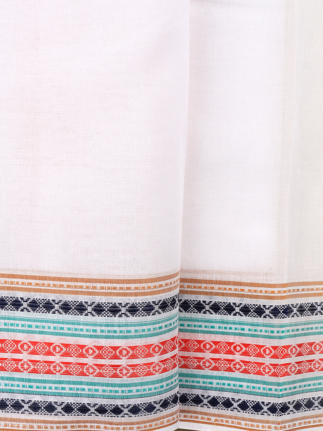 Men Cotton Red Fancy Border Panchakacham with Angavasthram Srirasthu(9+5) SR62
