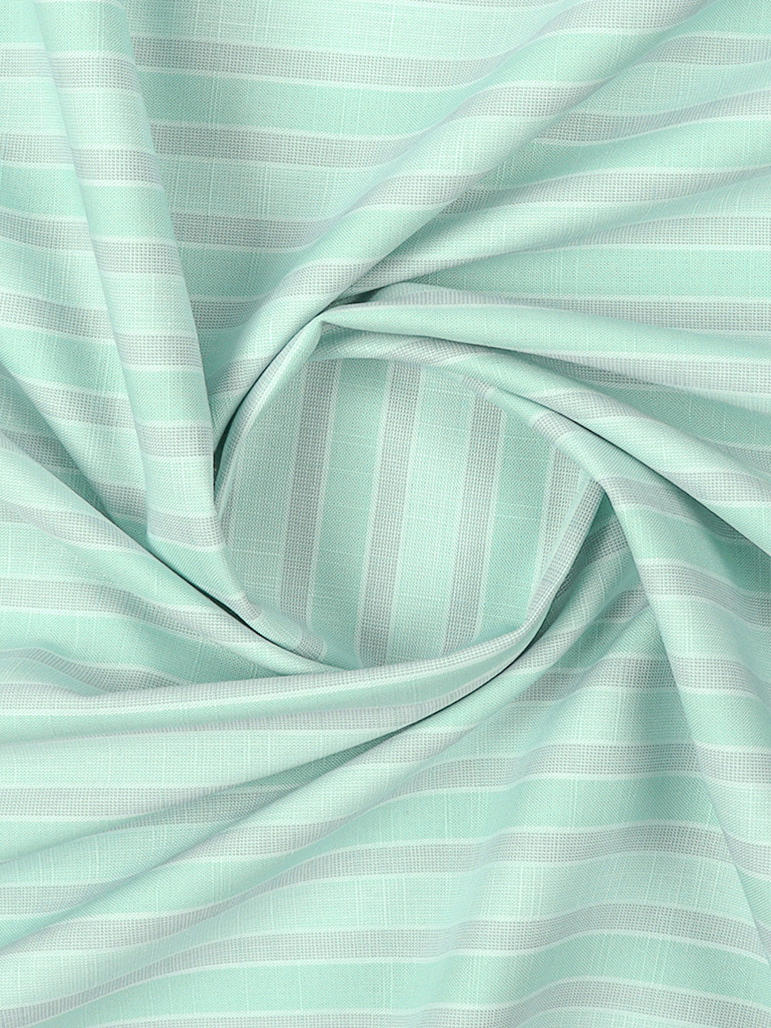 Cotton Mint Green Stripe Shirt Fabric-Liberty Cotton