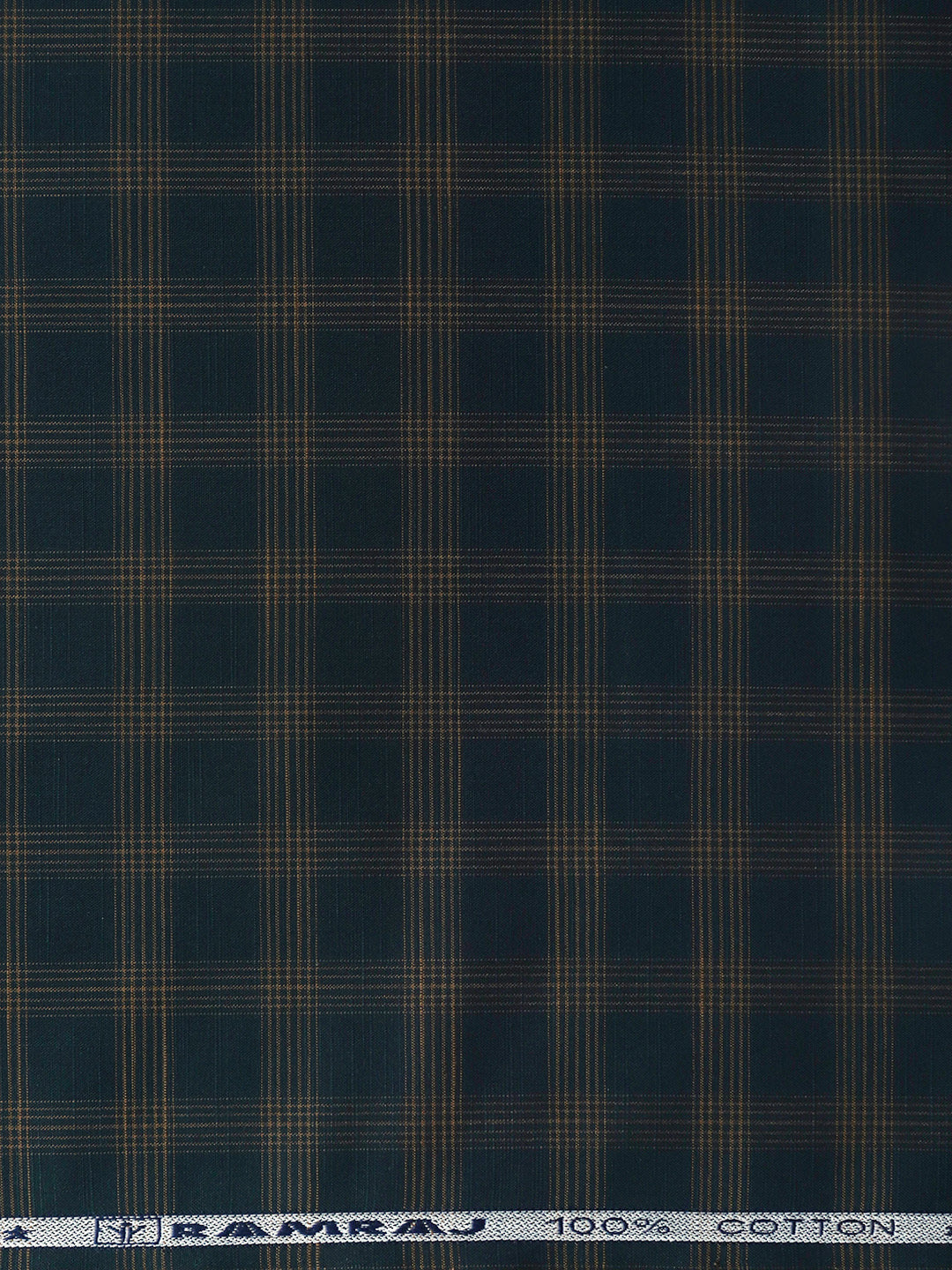 100% Cotton Mens Checked Shirt Fabric Dark Blue Liberty Cotton