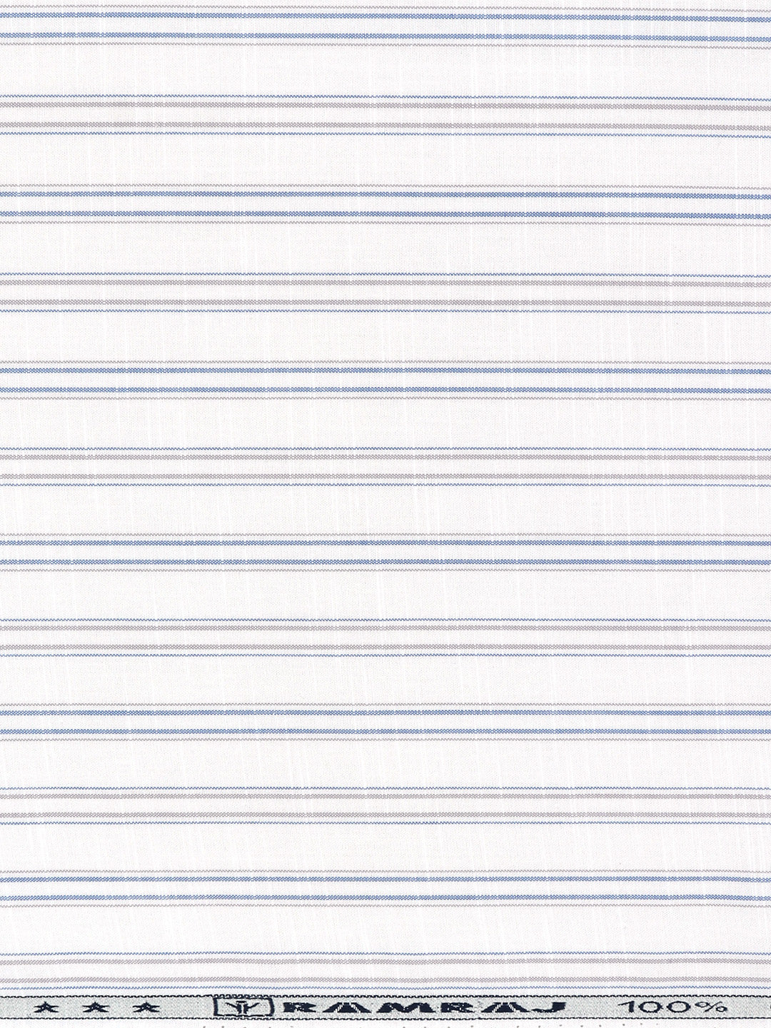 Men 100%Cotton Striped Shirt Fabric White Liberty Cotton