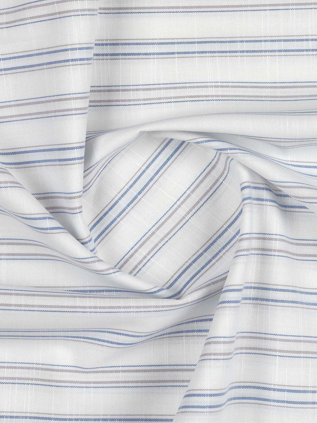 Men 100%Cotton Striped Shirt Fabric White Liberty Cotton