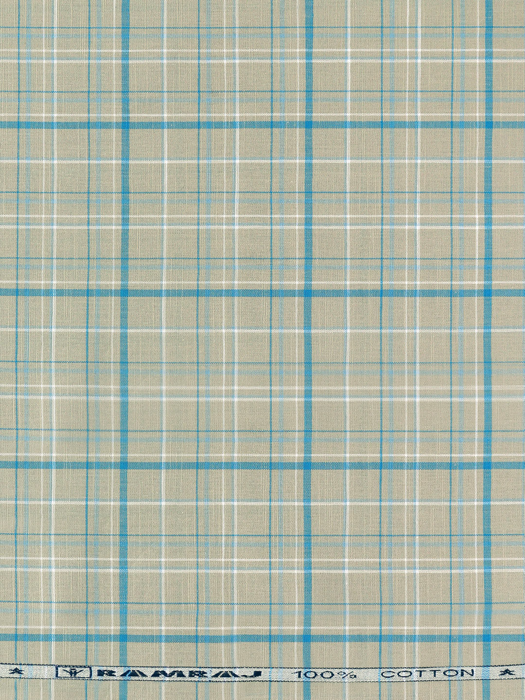 100% Cotton Mens Checked Shirt Fabric Light Green Liberty Cotton