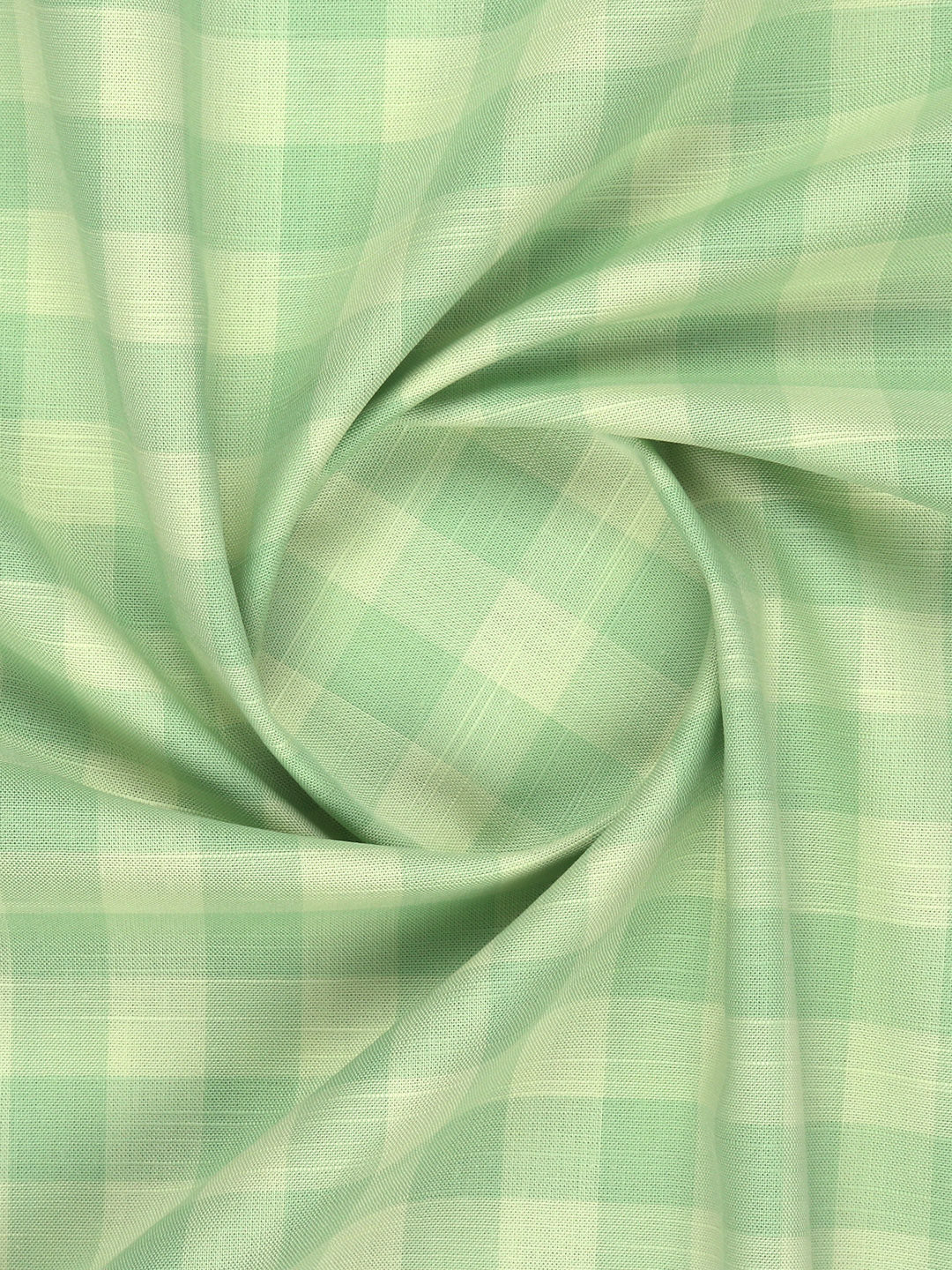 Men 100%Cotton Checks Shirt Fabric Green Liberty Cotton