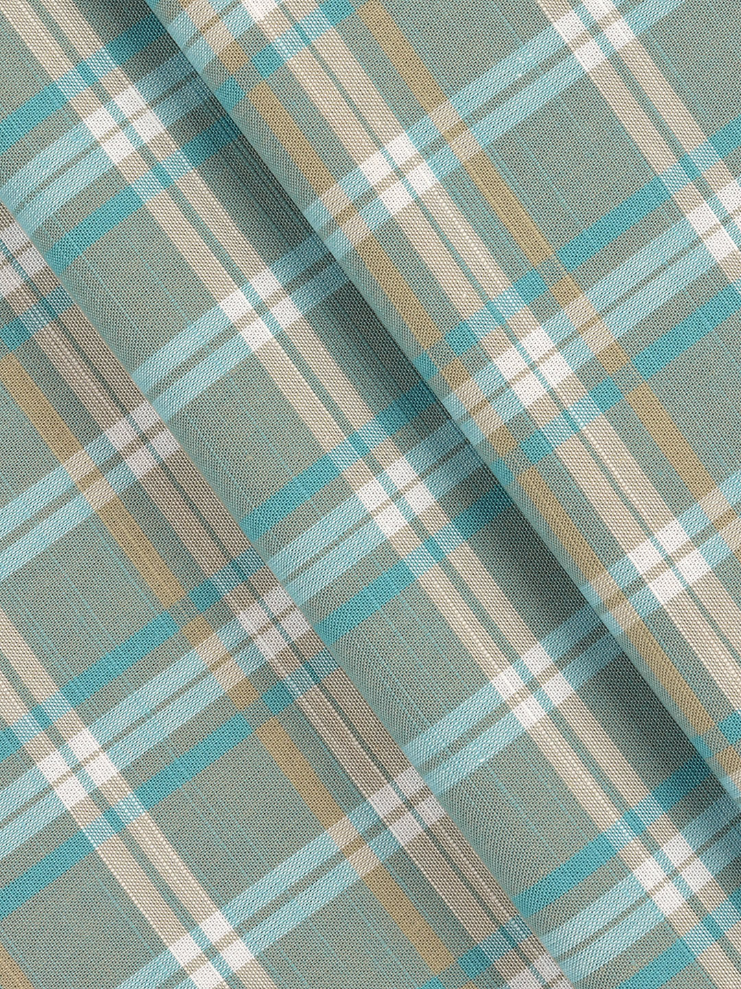 Men 100%Cotton Checks Shirt Fabric Blue Liberty Cotton