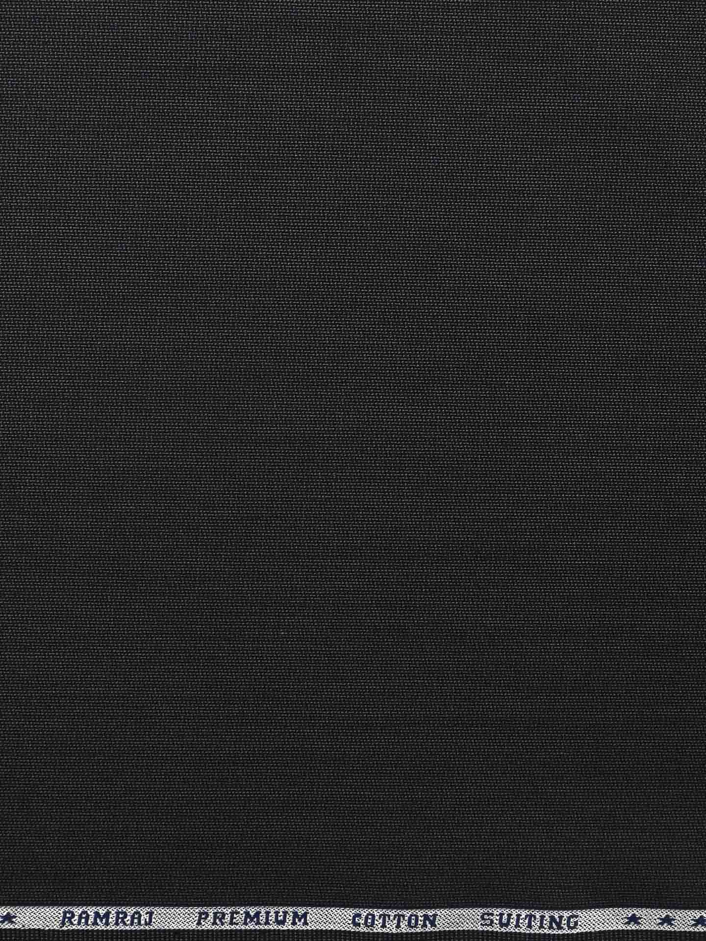 100% Premium Cotton Indigo Blue & Grey Colour Plain Pants Fabric -Zoom view