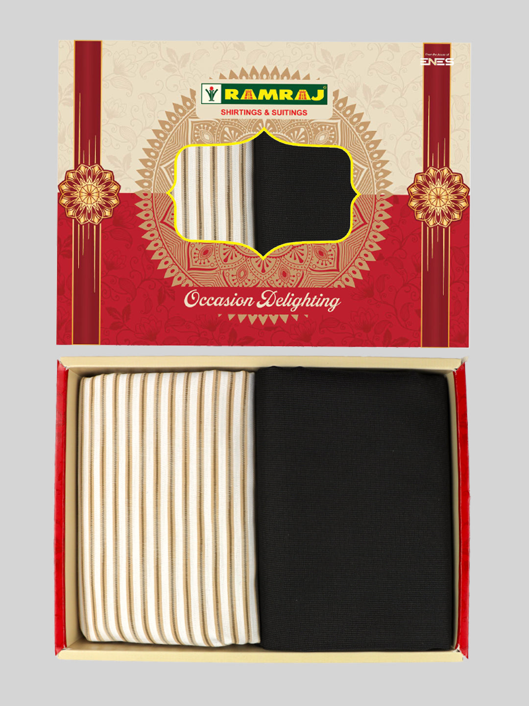 Mens Cotton Striped Shirting & Suiting Gift Box RD141