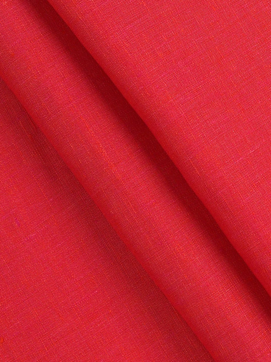 Men 100% Pure Linen Reddish Pink Plain Shirt Fabric