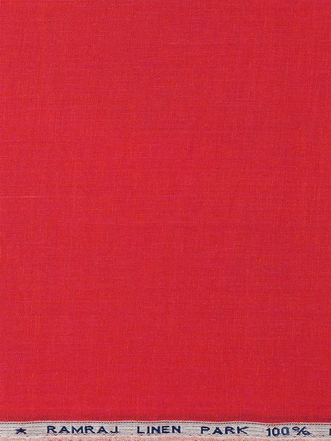 Men 100% Pure Linen Reddish Pink Plain Shirt Fabric