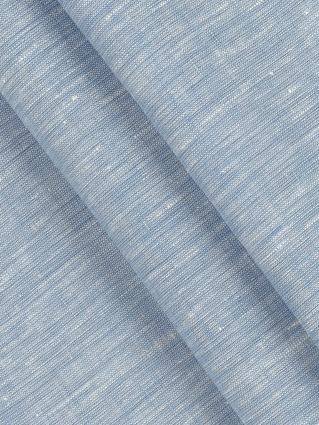 Men 100% Pure Linen Blue Plain Shirt Fabric
