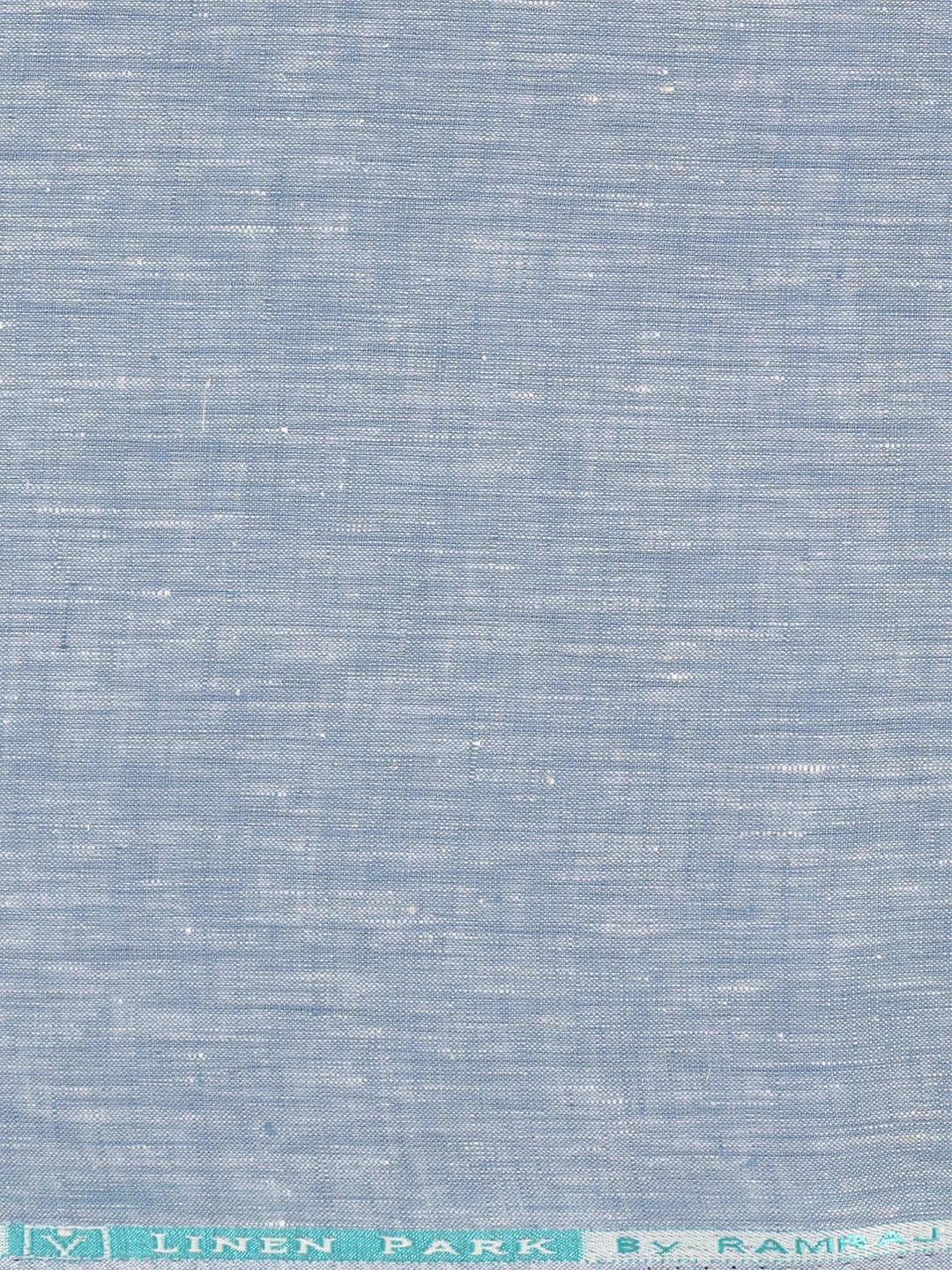 Men 100% Pure Linen Blue Plain Shirt Fabric