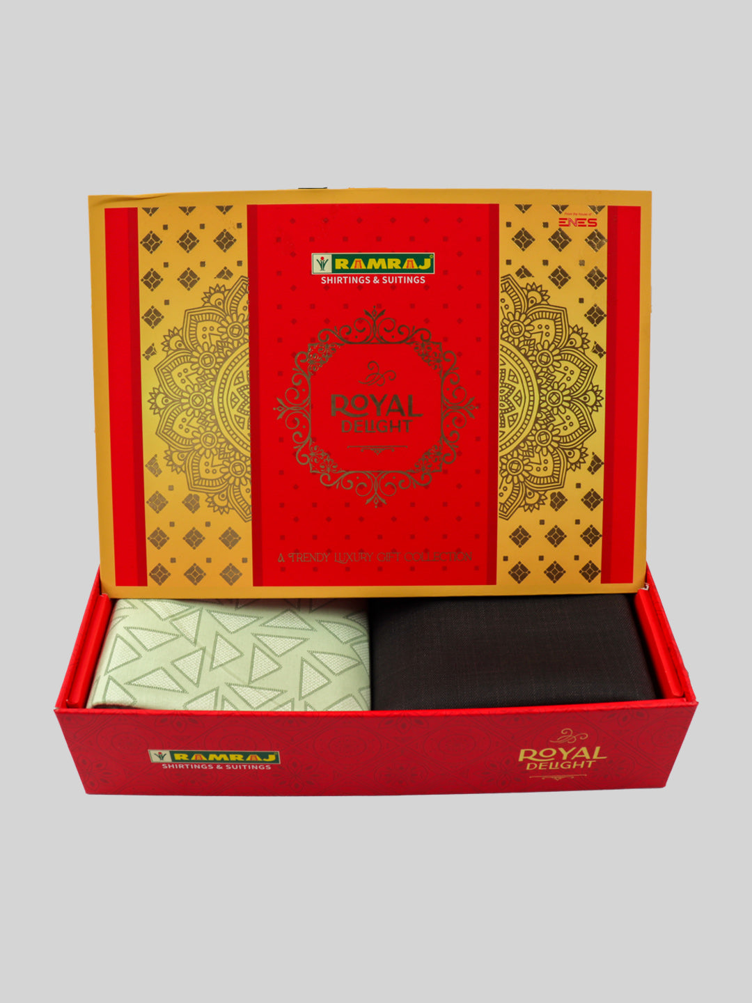 Men 100% Cotton Printed Shirting & Suiting Gift Box RY73