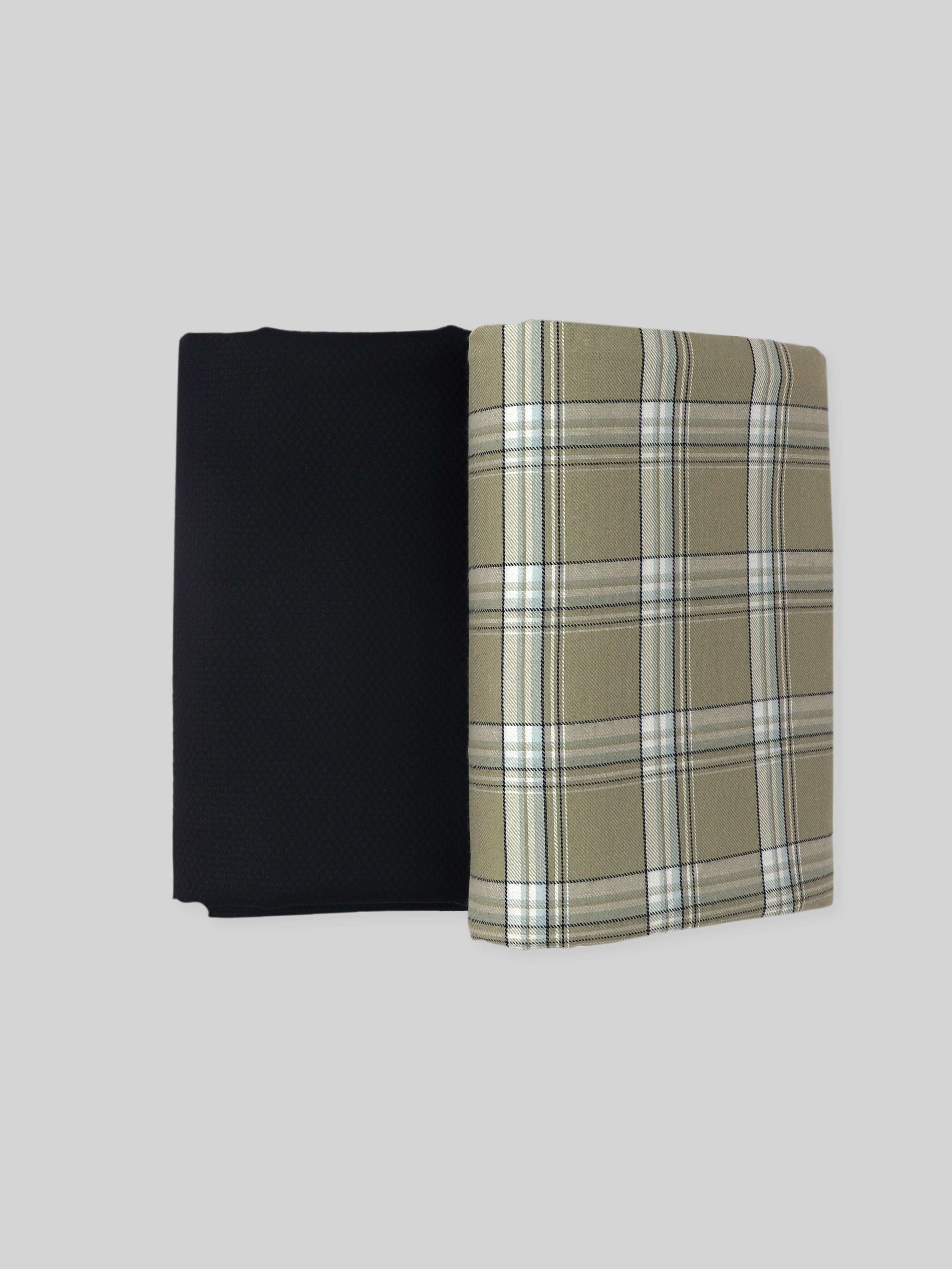 Men Cotton Checked Shirting & Suiting Gift Box Combo RY56