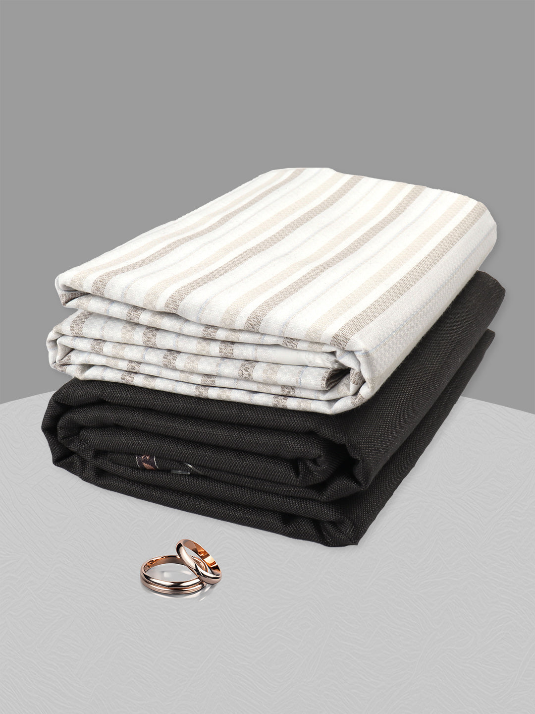 Men 100% Cotton Striped Shirting & Suiting Gift Box RY78