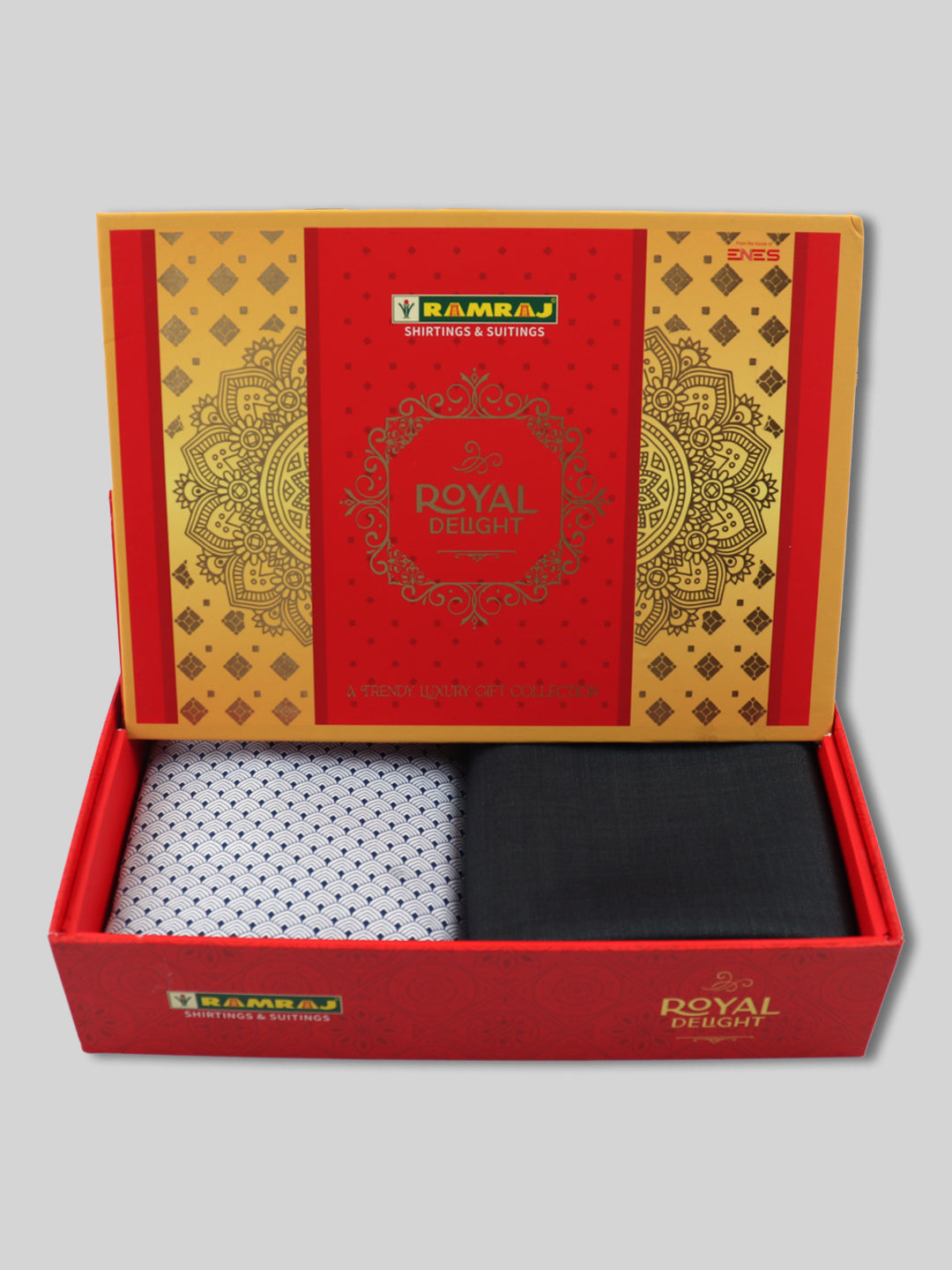 Men 100% Cotton Printed Shirting & Suiting Gift Box RY74
