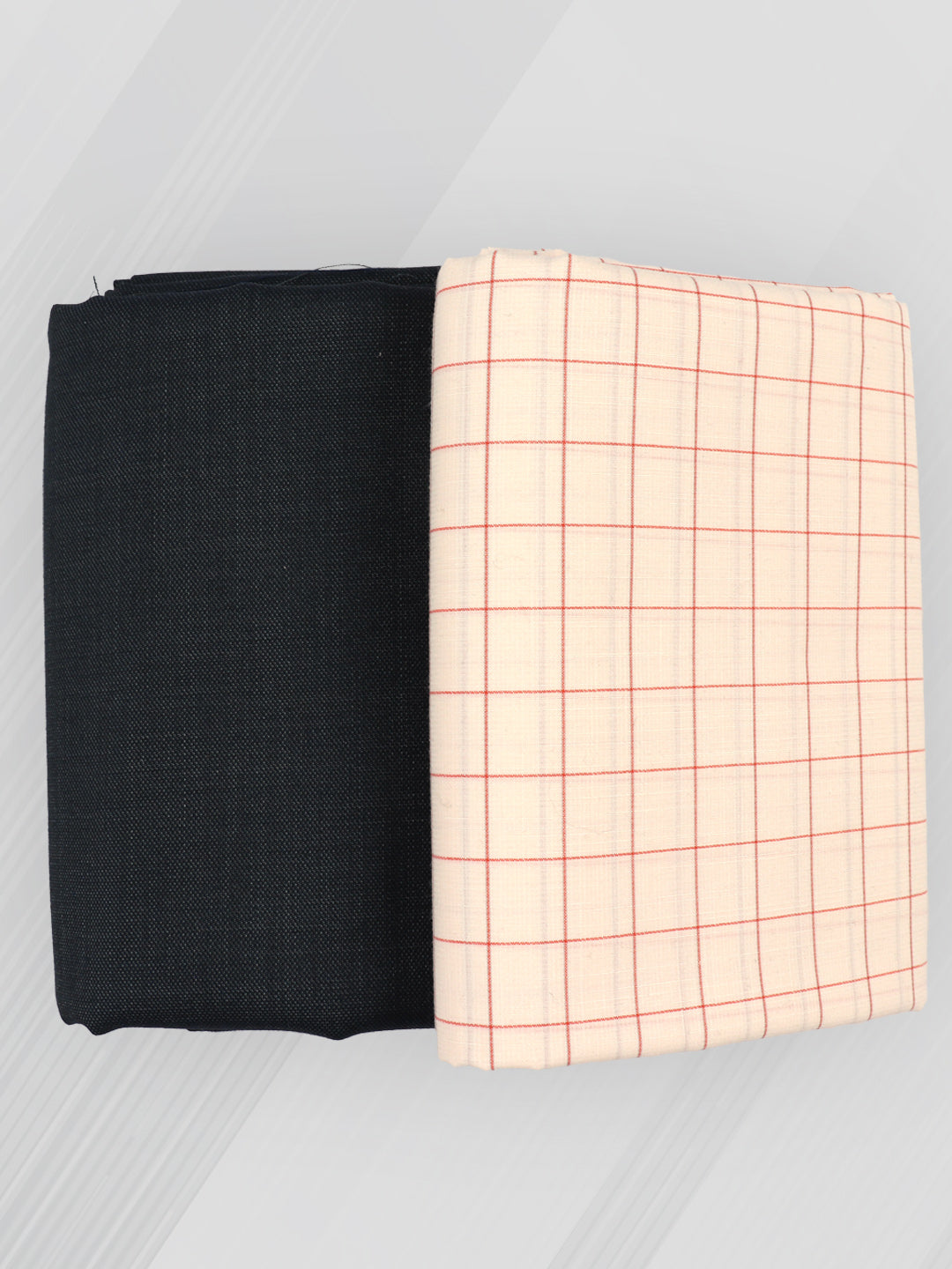 Men 100% Cotton Checked Shirting & Suiting Gift Box Combo RY82