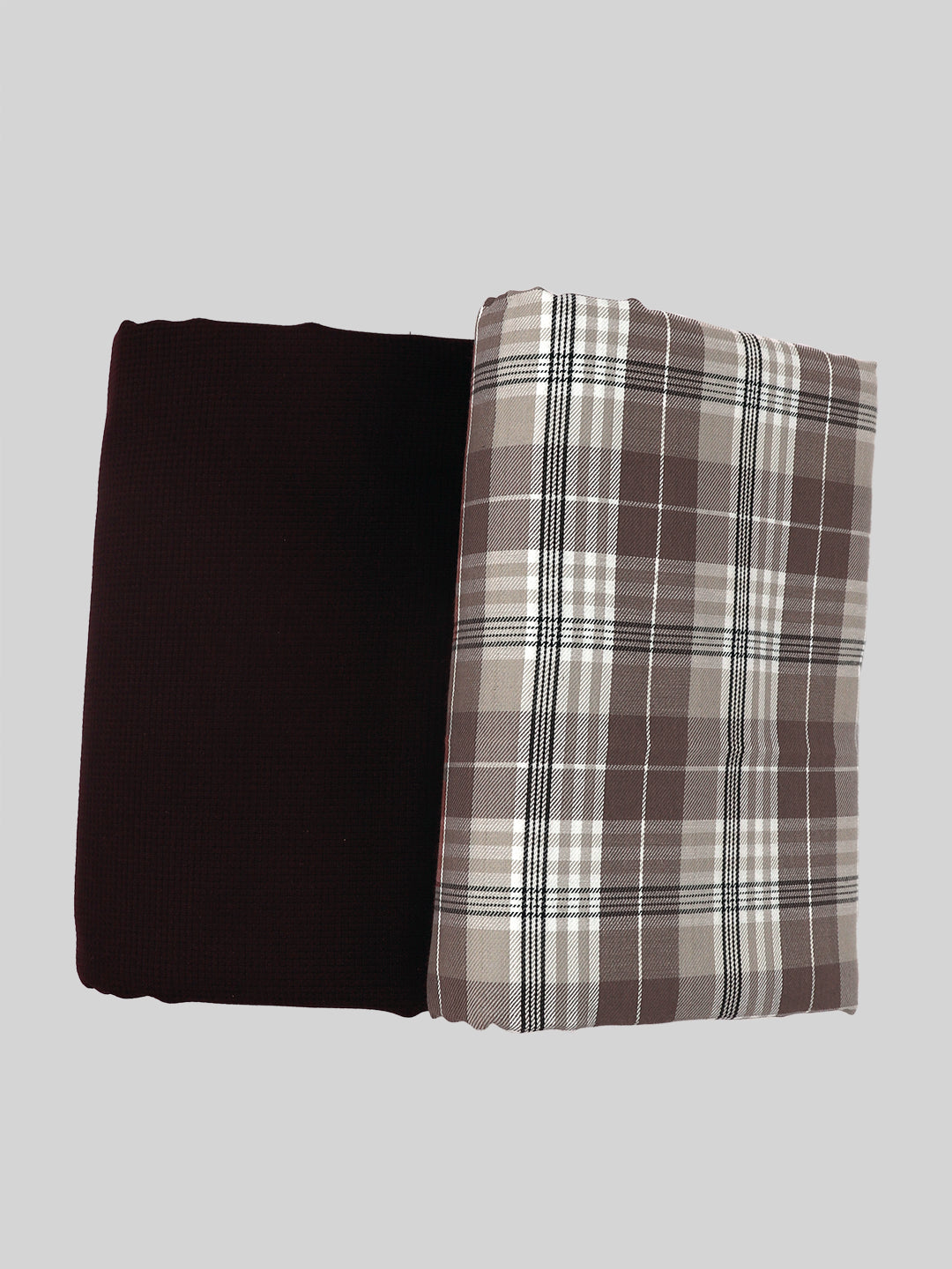 Men Cotton Checked Shirting & Suiting Gift Box Combo RY53