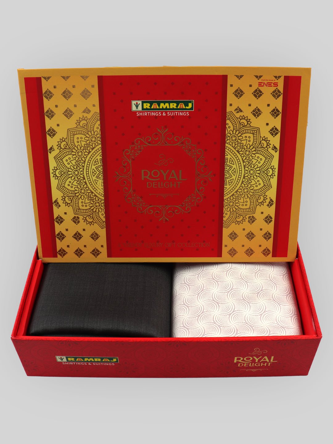 Men 100% Cotton Printed Shirting & Suiting Gift Box RY71