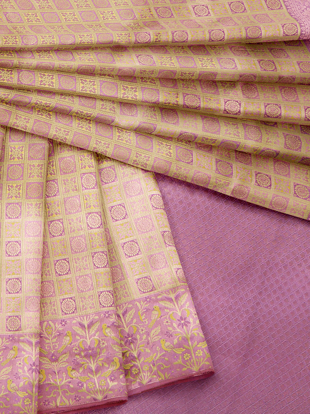 Women Yellow with Purple Art Silk Saree ASS100
