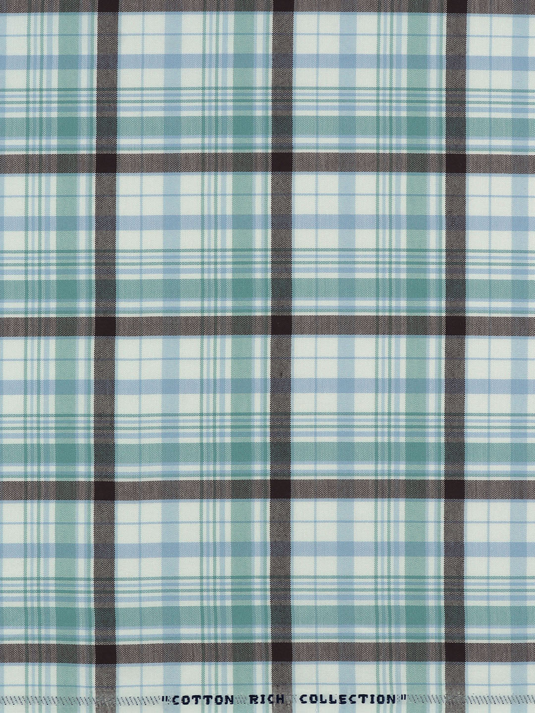 Men Cotton Rich Checked White with Blue Shirt Fabric Galaxy Art