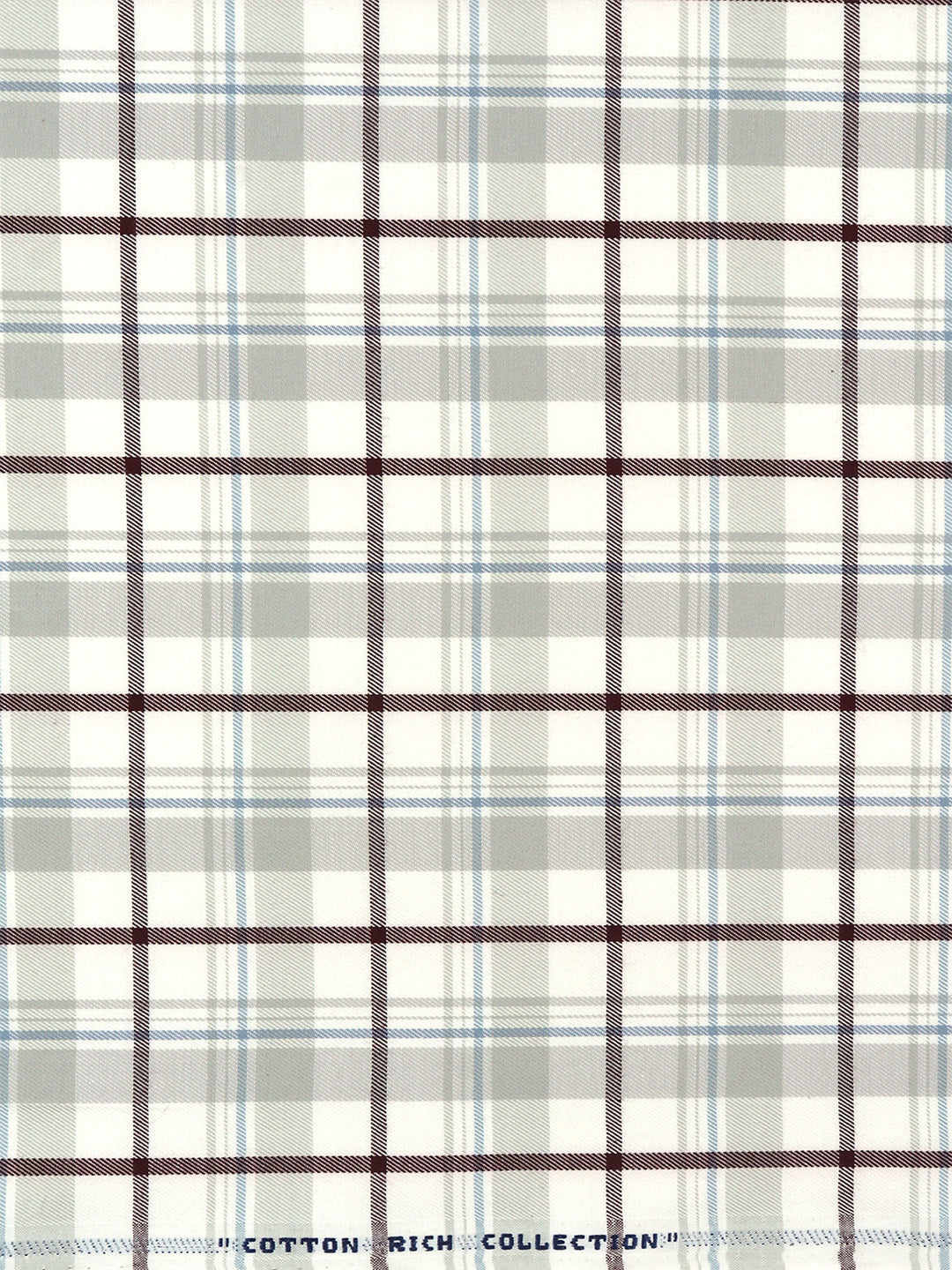 Cotton Rich Grey with Maroon Checked Shirt Fabric Galaxy Art