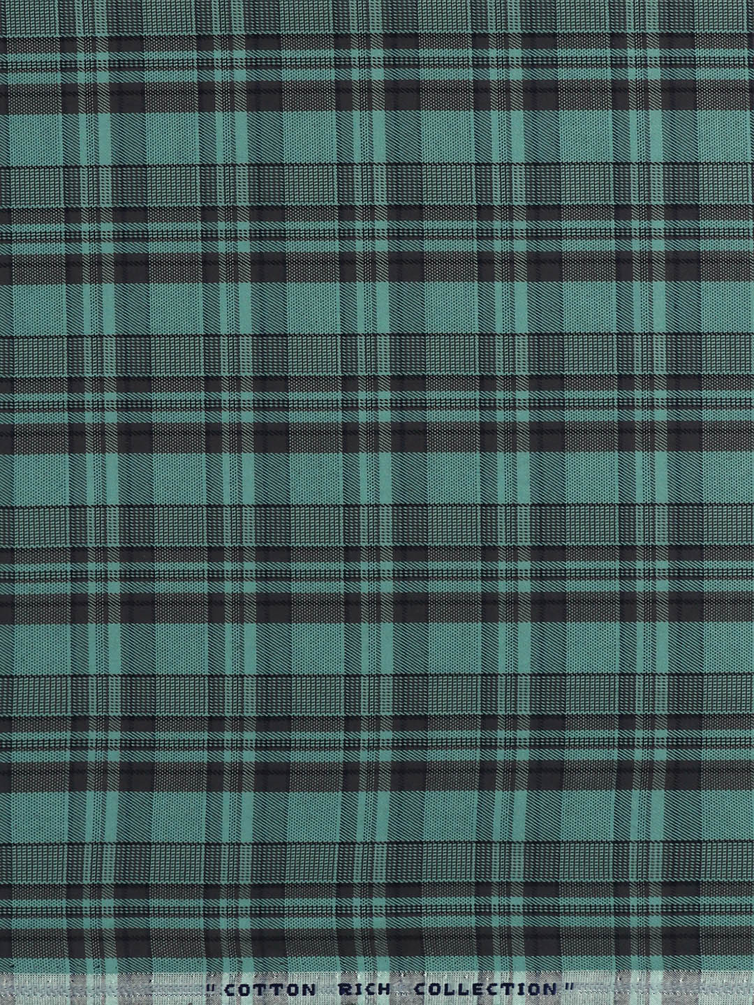 Men Cotton Rich Checked Green Shirt Fabric Galaxy Art