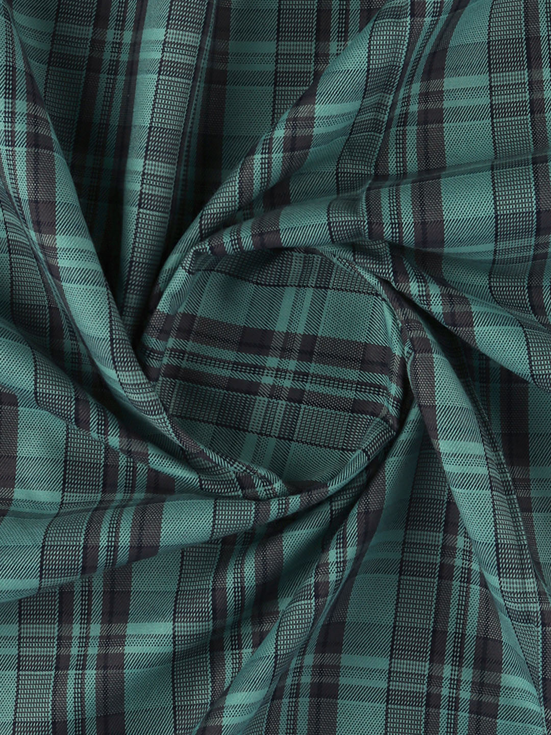 Men Cotton Rich Checked Green Shirt Fabric Galaxy Art