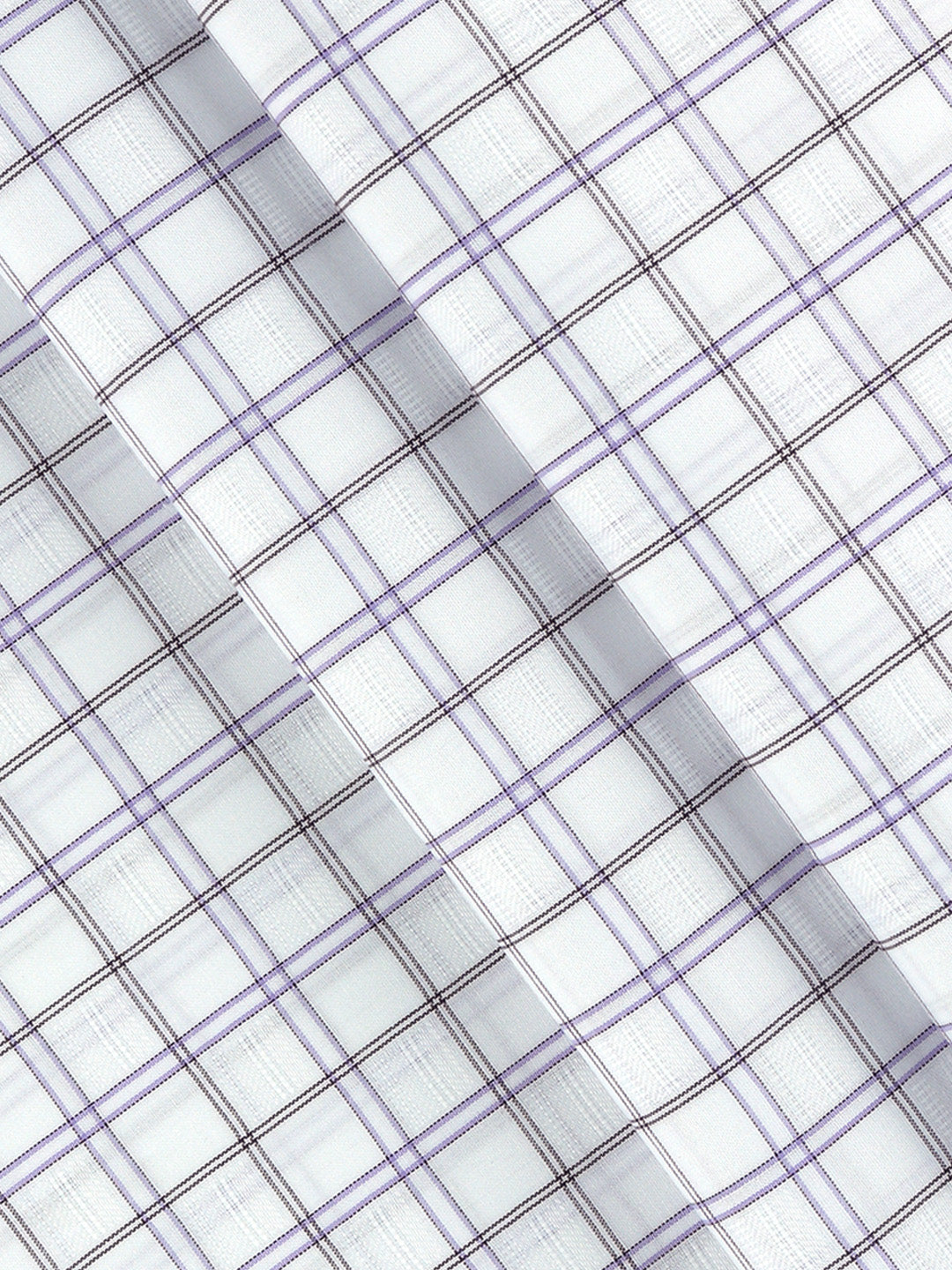 Men Cotton Rich White with Purple Self Design Shirt Fabric Galaxy Art