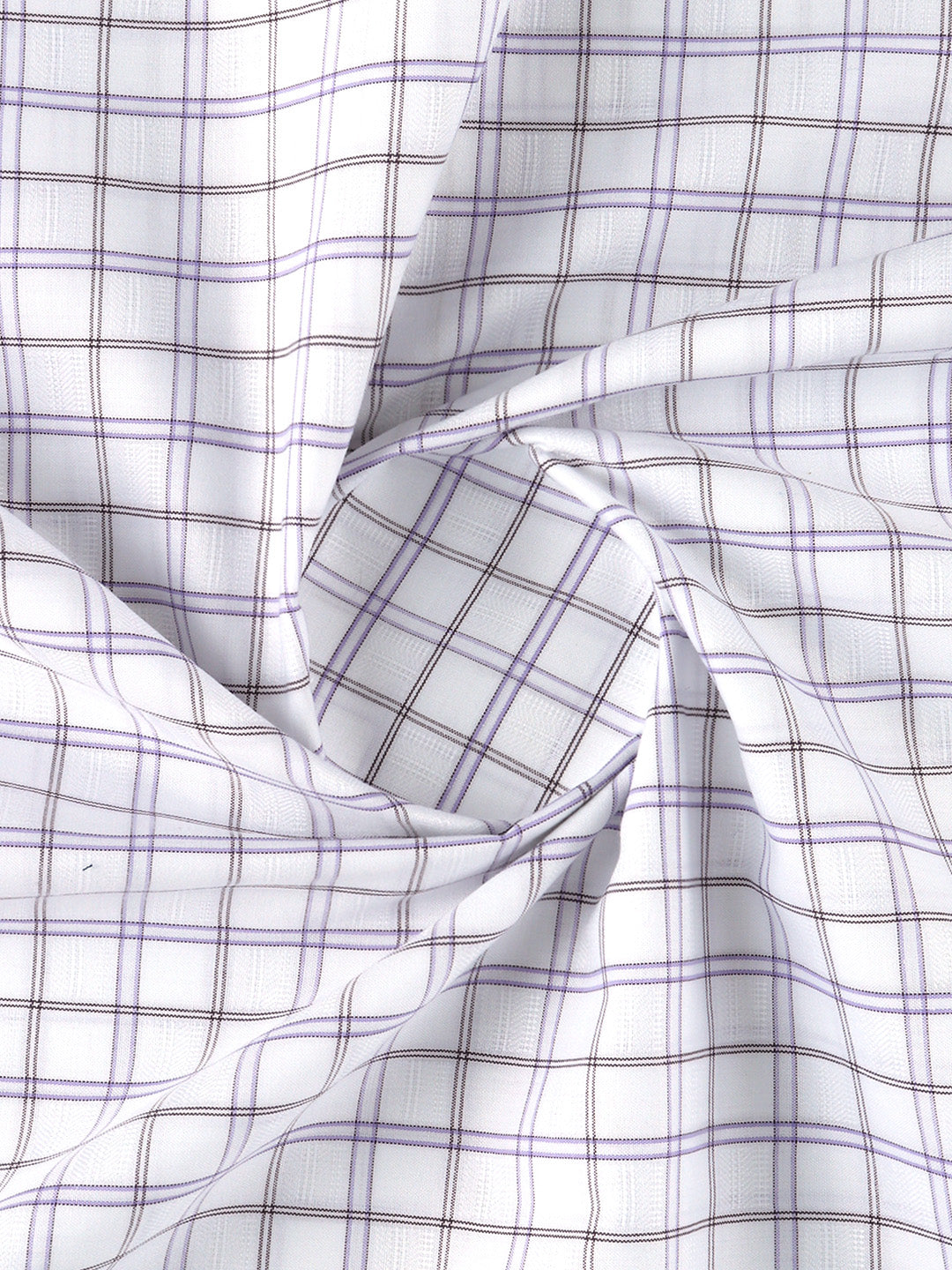 Men Cotton Rich White with Purple Self Design Shirt Fabric Galaxy Art