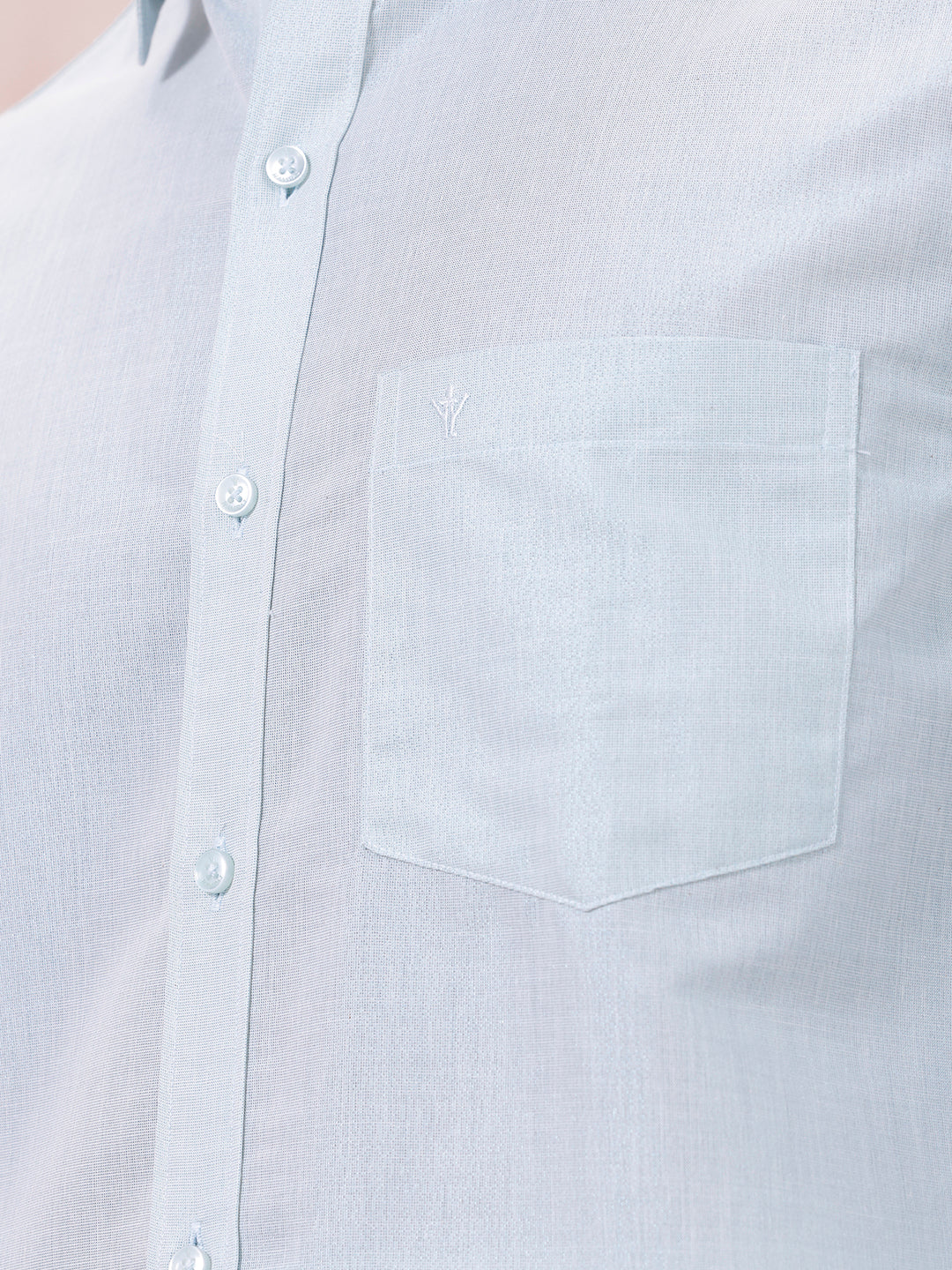 Men Cyan Blue Tissue Shirt Sankalpam