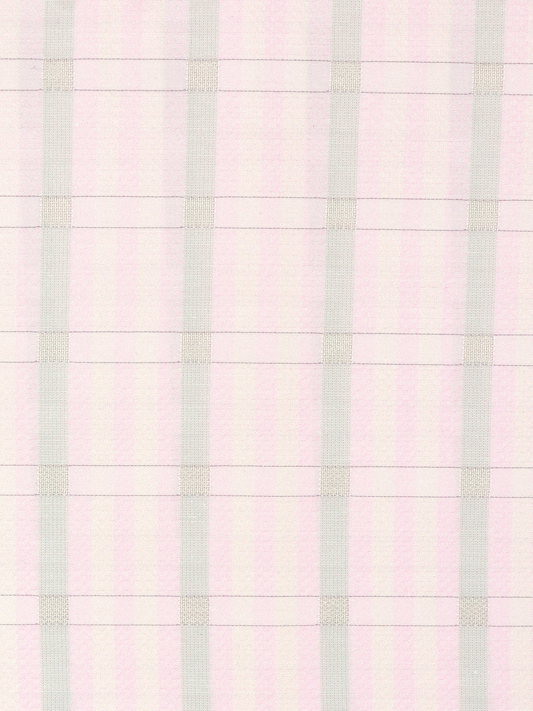 Cotton Rich Pink with Grey Checked Shirt Fabric High Style