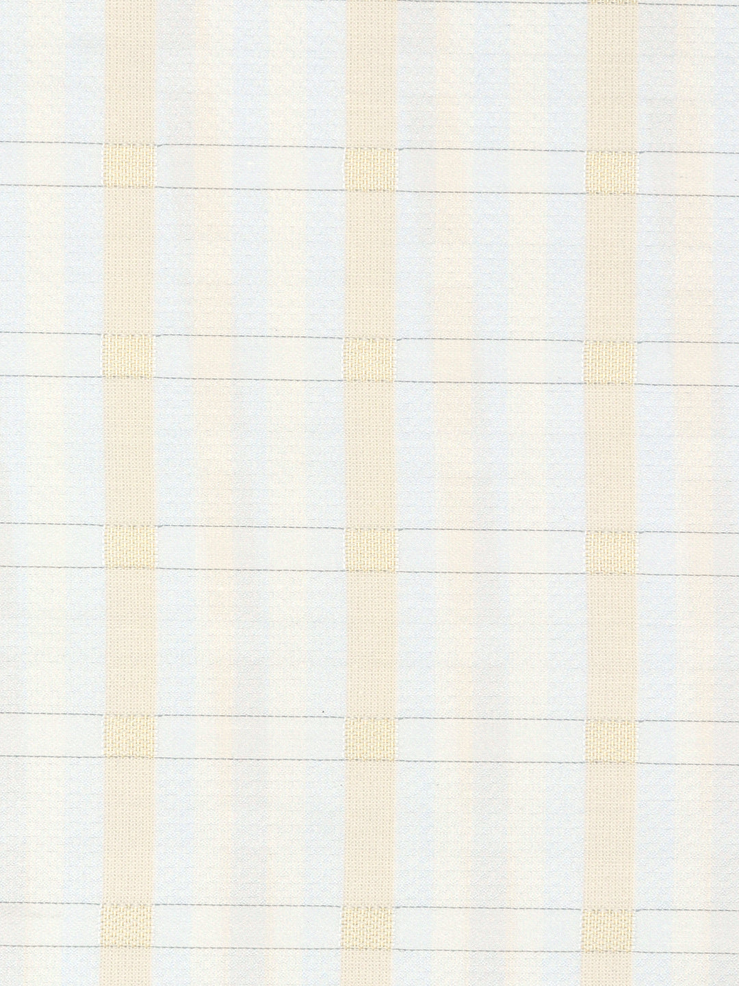 Cotton Rich Light Blue Checked Shirt Fabric High Style