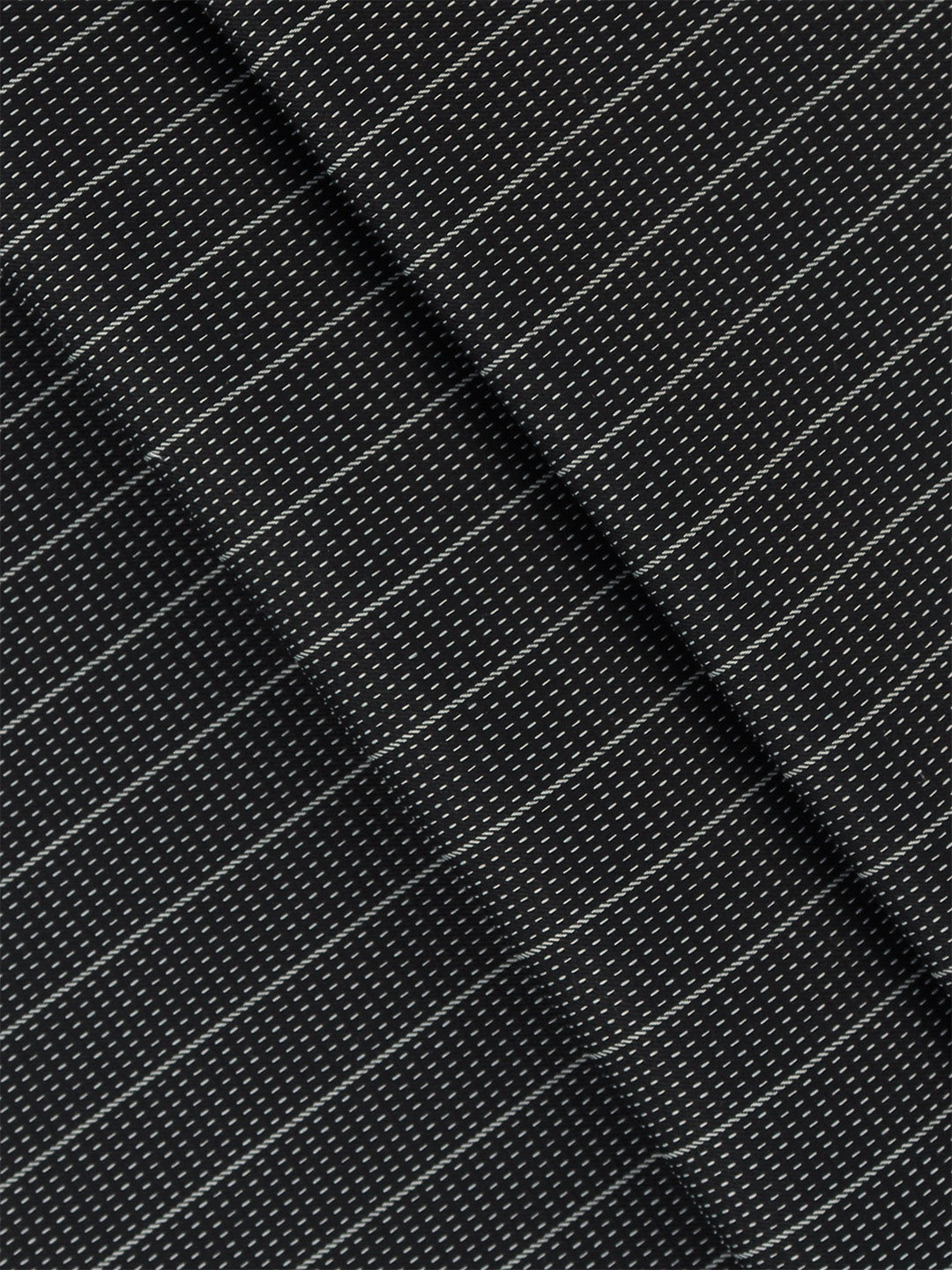 Men Cotton Rich Self Design Shirt Fabric Black HI-Tech